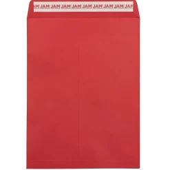 Sale JAM Paper Self Seal Catalog Envelope, 9" x 12", Red, 50/Pack (188447598I)