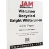 Resume Paper*JAM Paper ® Strathmore 24lb Paper, 8.5 x 11, Bright White Linen, 100 Sheets/Pack (143920)