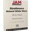 Resume Paper*JAM Paper ® Strathmore 28lb Paper, 8.5 x 11, Natural White Wove, 500 Sheets/Ream (194889B)