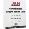 Resume Paper*JAM Paper ® Strathmore 24lb Paper, 8.5 x 11, Bright White Laid, 100 Sheets/Pack (300420)