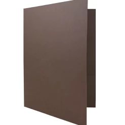 Pocket Folders|JAM Paper Two-Pocket Textured Linen Business Folders, Chocolate Brown, 50/Box(386LBRC)