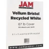 Card Stock*JAM Paper Vellum Bristol 67 lb. Cardstock Paper, 8.5" x 11", White, 50 Sheets/Pack (169834)