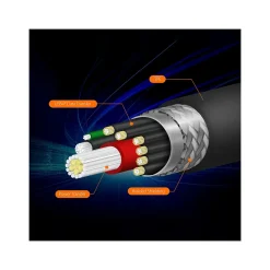 j5create 2.6' USB C to USB C Cable, Male to Male, Black/Space Gray (JUC29L08)