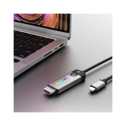 j5create 6' USB-C to HDMI 2.1 8K Cable, M/M, Space Gray/Black (JCC157)