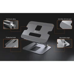 Aluminum Multi-Angle Laptop Stand for Up to 16