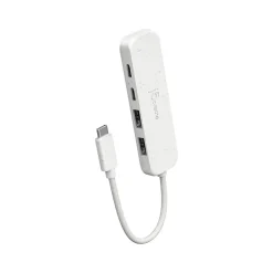 j5create Eco-Friendly 4-Port USB-C Hub, Pure White (JCH342EW)