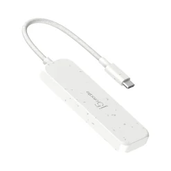 j5create Eco-Friendly 4-Port USB Type-C Hub, Pure White (JCH345EW)