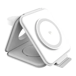Magnetic Wireless 3-in-1 Charging Station, White (JUPW3215)<j5create Clearance