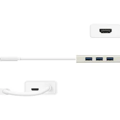 j5create 3-Port USB 3.0 Hub, Silver (JCH451)