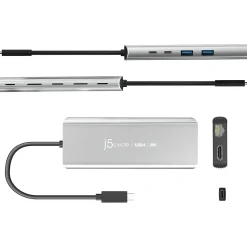 j5create 6-Port USB-C Hub, Space Gray (JCD403)