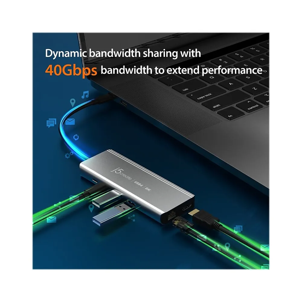 j5create 6-Port USB-C Hub, Space Gray (JCD403)
