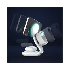 Qi2 3-in-1 Magnetic Wireless Foldable Charging Station, White (JUPW3415)<j5create Best