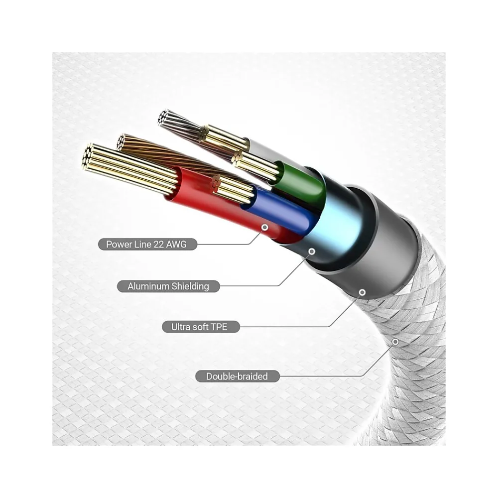 USB Type-C to USB Type-C Charging Cable, 5.9 ft., Pure White (JUCX18L18W)<j5create Online