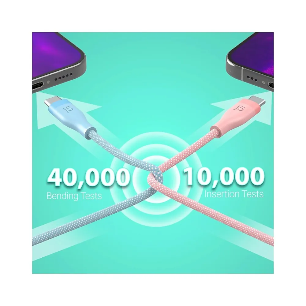 USB Type-C to USB Type-C Charging Cable, 5.9 ft., Pure White (JUCX18L18W)<j5create Online