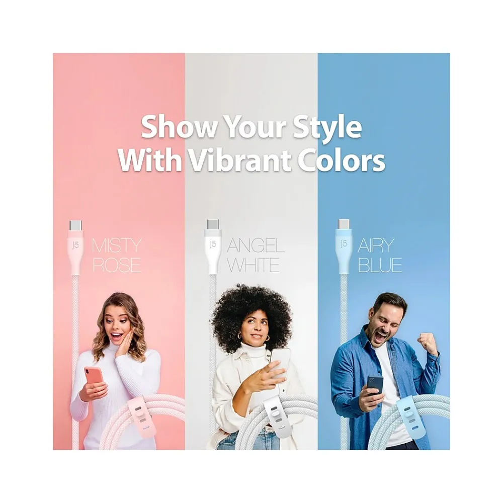 USB Type-C to USB Type-C Charging Cable, 5.9 ft., Pure White (JUCX18L18W)<j5create Online