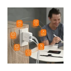 USB-C Wall Charger for Multiple Brands, Pure White (JUP4370V)<j5create New