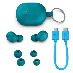 JBuds Mini Wireless Noise Canceling Earbuds, Bluetooth, Aqua (EBJBMINIRAQUA124)<JLab New