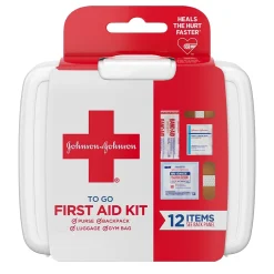 Johnson & Johnson First Aid to Go, 12 Pieces/Kit, 48 Kits/Carton (8295CT)