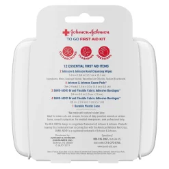 Johnson & Johnson First Aid to Go, 12 Pieces/Kit, 48 Kits/Carton (8295CT)