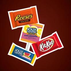 Hershey's JOLLY RANCHER, KIT KAT and REESE'S Assorted Flavored Snack Size, Candy Party Pack, 34.19 oz (HEC93942)