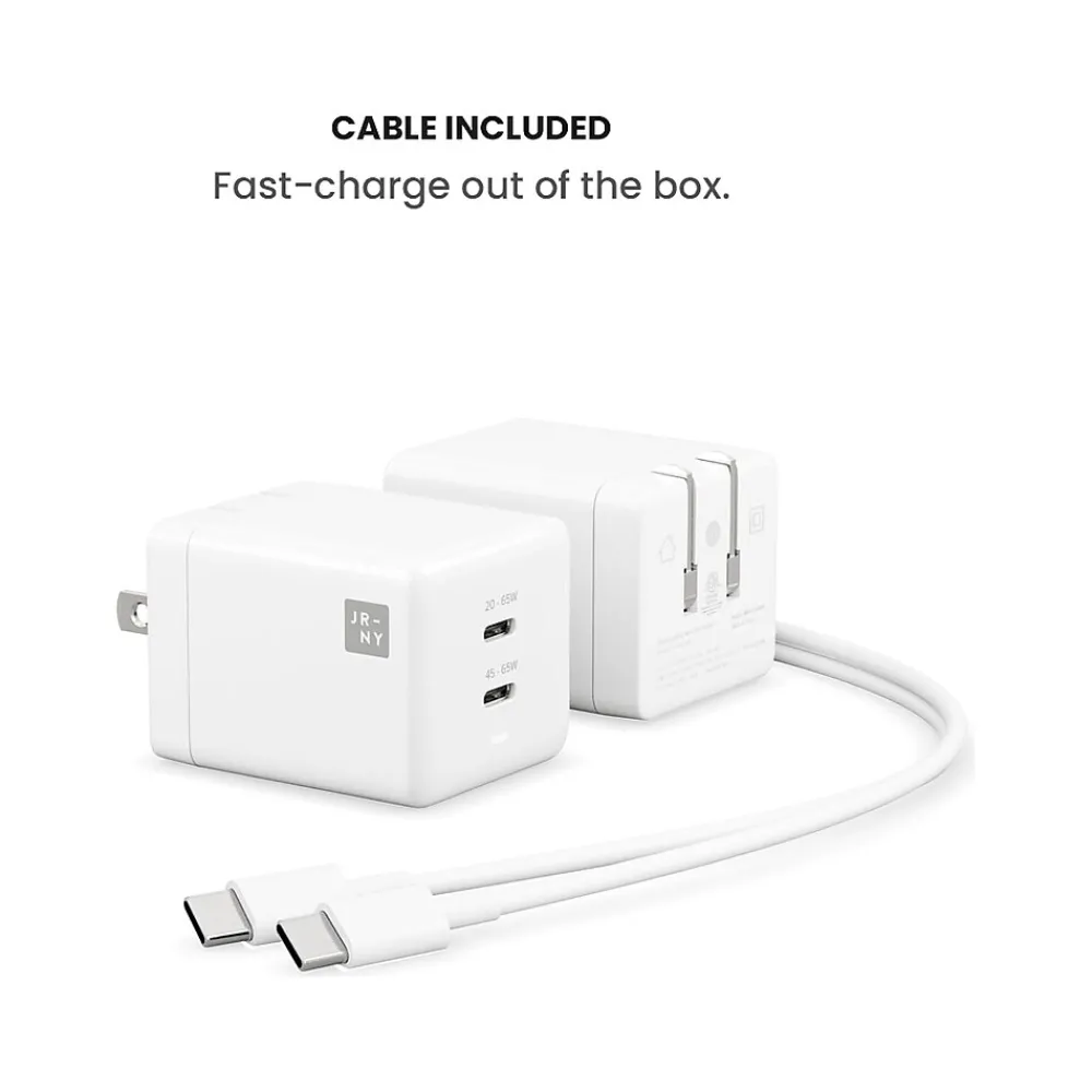 USB Type-C Dual Wall Charger, White (JWCG265WH)<JOURNEY Outlet