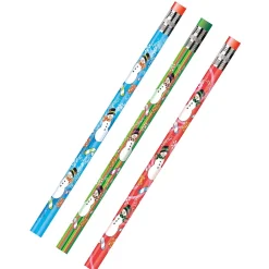 Pencils|J.R. Moon Pencil Holiday Snowmen Wooden Pencil, 2mm, #2 Medium Lead, Dozen (JRM52071B)