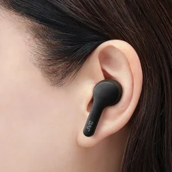 Gumy True Wireless Earbuds with Microphone, Bluetooth, Black (HAA7TBU)<JVC