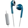 Retro In-Ear Earbuds with Microphone, Blue (HAF19MAH)<JVC Sale