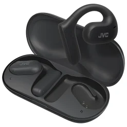True Wireless Active Noise-Canceling Nearphones with Charging Case, Bluetooth, Black (HANP35TB)<JVC