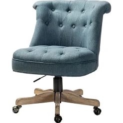 Office Chairs*Karat Home Armless Fabric Swivel Task Chair, Blue (HOFMSY0096-BLUE)