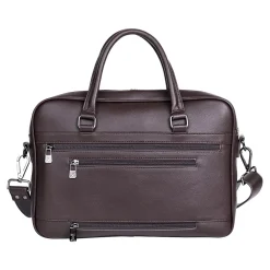 Roger Laptop Briefcase, Brown Faux Leather (22601BROWN)<Karla Hanson New