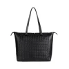 Tanya Black Vegan Leather Tote Bag, Medium (21804BLACK)<Karla Hanson Sale