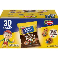 Keebler M&M's Chip Deluxe Mini Chocolate Cookies, 1.6 oz., 30/Box (209-00466)