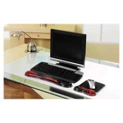 Online Kensington Duo Gel Mouse Pad/Wrist Rest Combo, Black/Red (62402)