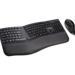 Clearance Kensington Pro Fit Wireless Ergonomic Keyboard and Optical Mouse Combo, Black (K75406US)