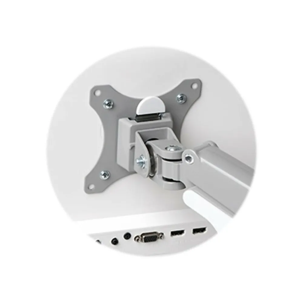 Sale Kensington SmartFit One-Touch Dual Adjustable Monitor Arm, Up to 32" Monitor, Silver Gray (K55471WW)