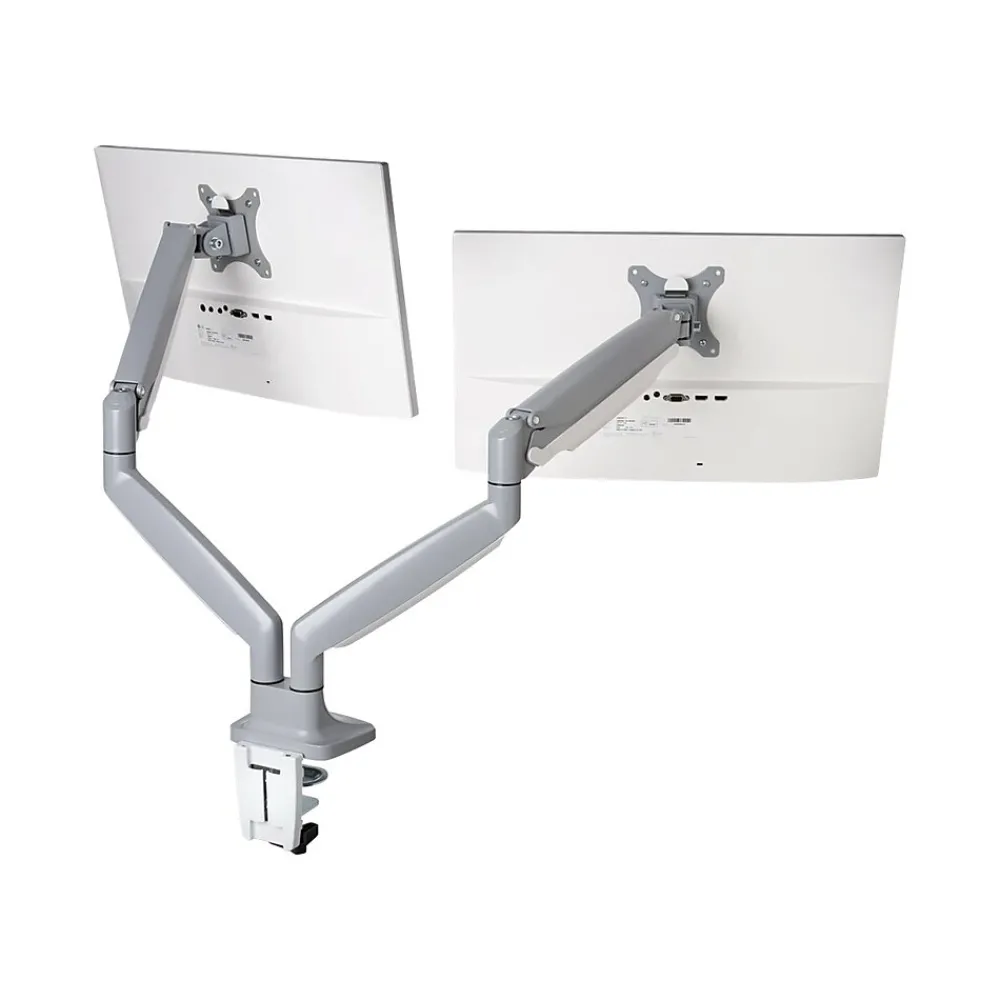 Sale Kensington SmartFit One-Touch Dual Adjustable Monitor Arm, Up to 32" Monitor, Silver Gray (K55471WW)