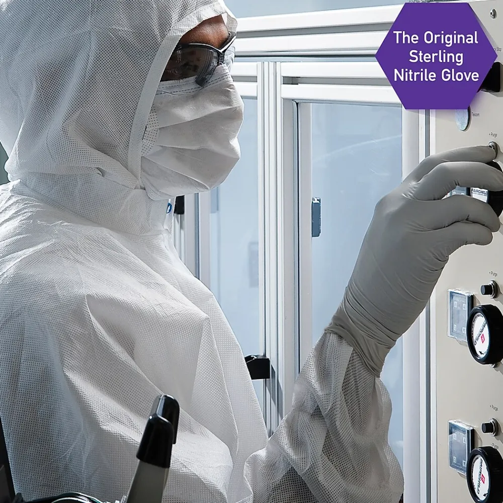 Sterling Nitrile Exam Gloves, X-Large, Silver, 170/Box (50709)<Kimberly-Clark Professional Discount