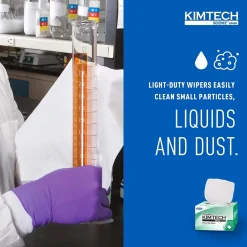 SCIENCE KIMWIPES Delicate Task Durable Fibers Cleaning Wipers, 8.4