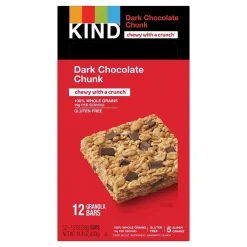 KIND Healthy Grains Gluten Free Dark Chocolate Chunk Nut Bar, 12 Bars/Box (PHW18082)