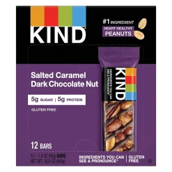 KIND Gluten Free Salted Caramel & Dark Chocolate Nut Bar, 12 Bars/Box (PHW26961)