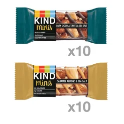 KIND Minis Gluten Free Nut Bar Variety Pack, 0.7 oz., 20 Bars/Box (PHW27964)