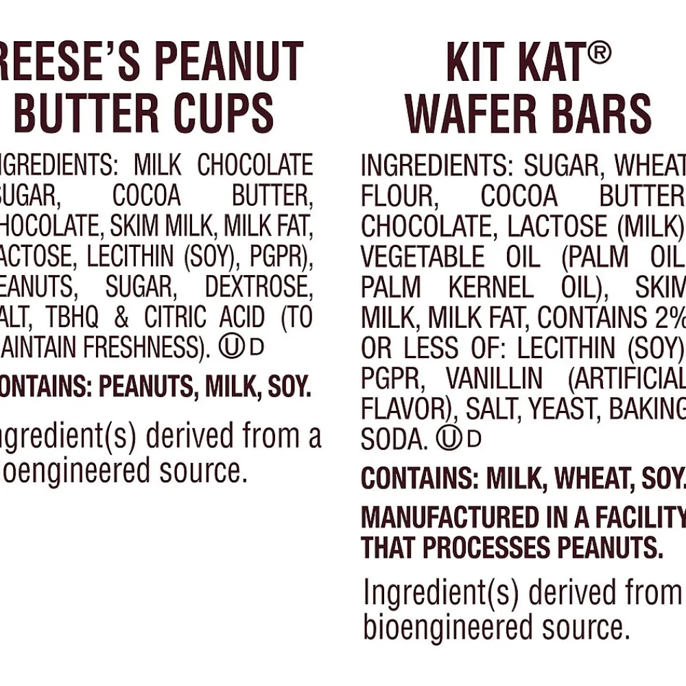 Hershey's KIT KAT and REESE'S Assorted Milk Chocolate Flavored Miniatures, Candy Party Pack, 33.36 oz (HEC40040)