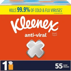 Boutique Antiviral Facial Tissue, 3-Ply, 55 Sheets/Box, 27/Carton (49978)<Kleenex Outlet