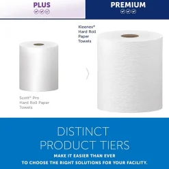 Kleenex Essential Plus+ Recycled Hardwound Paper Towels, 1-ply, 600 ft./Roll, 6 Rolls/Carton (50606)