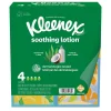 Lotion Facial Tissue, 3-Ply, 60 Sheets/Box, 4 Boxes/Pack (54289)<Kleenex Best