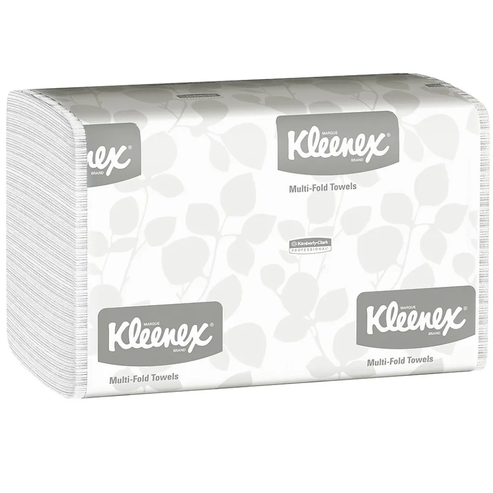 Kleenex Multifold Paper Towels, 1-ply, White, 150 Sheets/Pack, 16 Packs/Carton (01890)