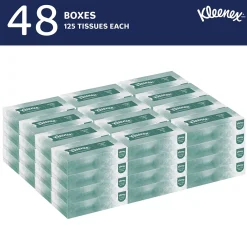 Professional Naturals Standard Facial Tissue, 2-Ply, White, 125 Sheets/Box, 48 Boxes/Case (21601)<Kleenex