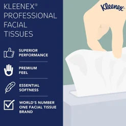 Professional Naturals Standard Facial Tissue, 2-Ply, White, 125 Sheets/Box, 48 Boxes/Case (21601)<Kleenex