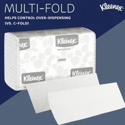 Kleenex Recycled Multifold Paper Towels, 1-ply, 150 Sheets/Pack, 8 Packs/Carton (02046)